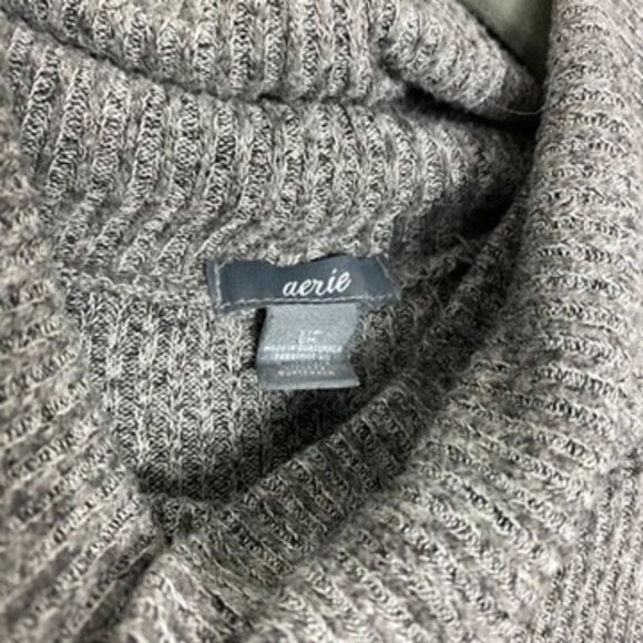 Aerie Ribbed Long Sleeve Turtleneck Dolman Sleeves Slouchy Boxy Womens Small - Picture 2 of 6